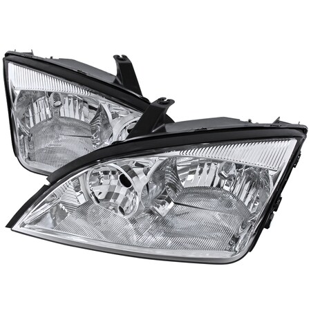 Spec-D Tuning 05-07 Ford Focus Euro Headlight Chrome Housing 2LH-FOC05-RS